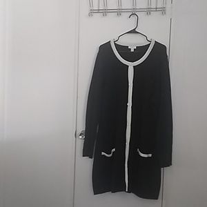 Charter Club sweater, 3X, Black/White, Very Chic